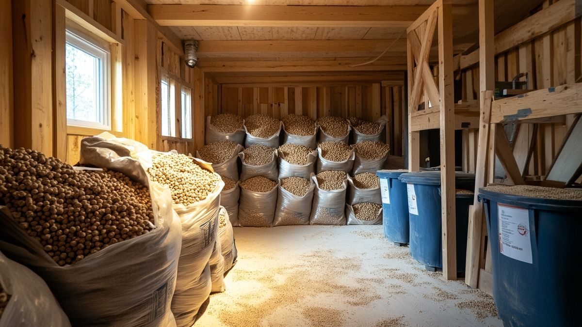 Stockage efficace des granulés de bois